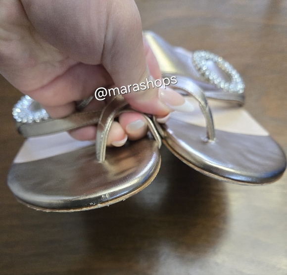 SJP by Sarah Jessica Parker Jinx Crystal Buckle Flat Sandals - Picture 5 of 9